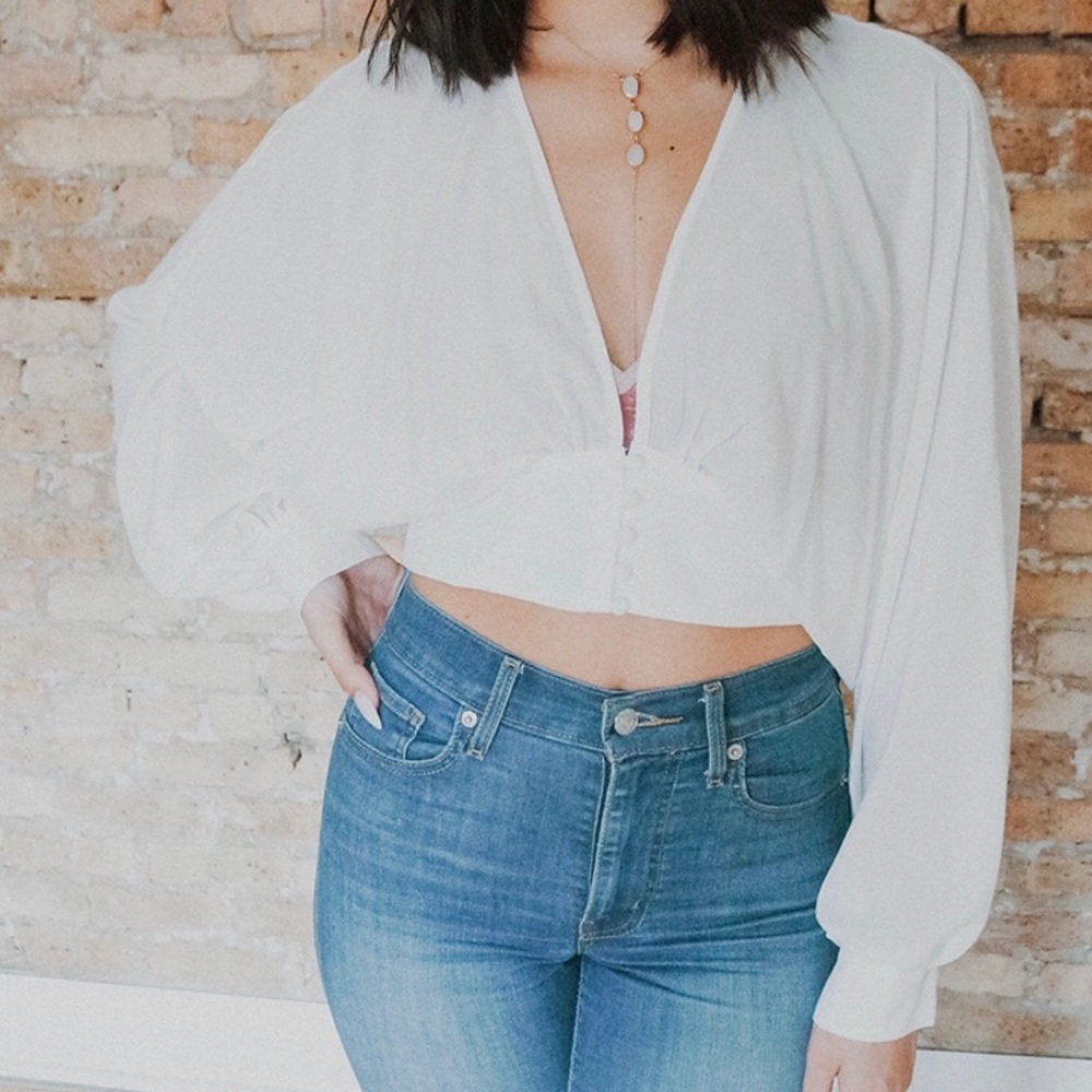 Brand New White BOHO crop top - Picture 5 of 14
